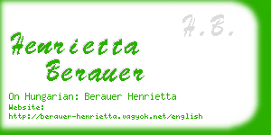 henrietta berauer business card